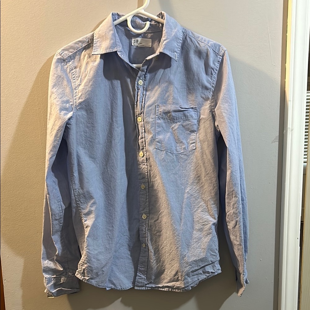 GAP Men's Blue Button-Up Shirt